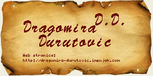 Dragomira Durutović vizit kartica